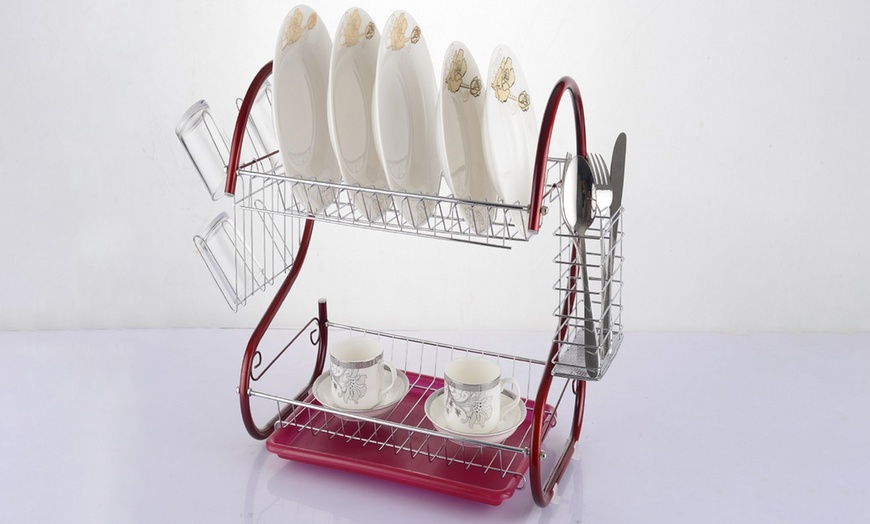 Image 6: Two-Tier Dish Drainer