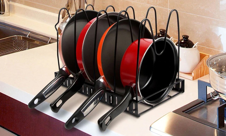 Image 2: Kitchen Storage Cookware Rack