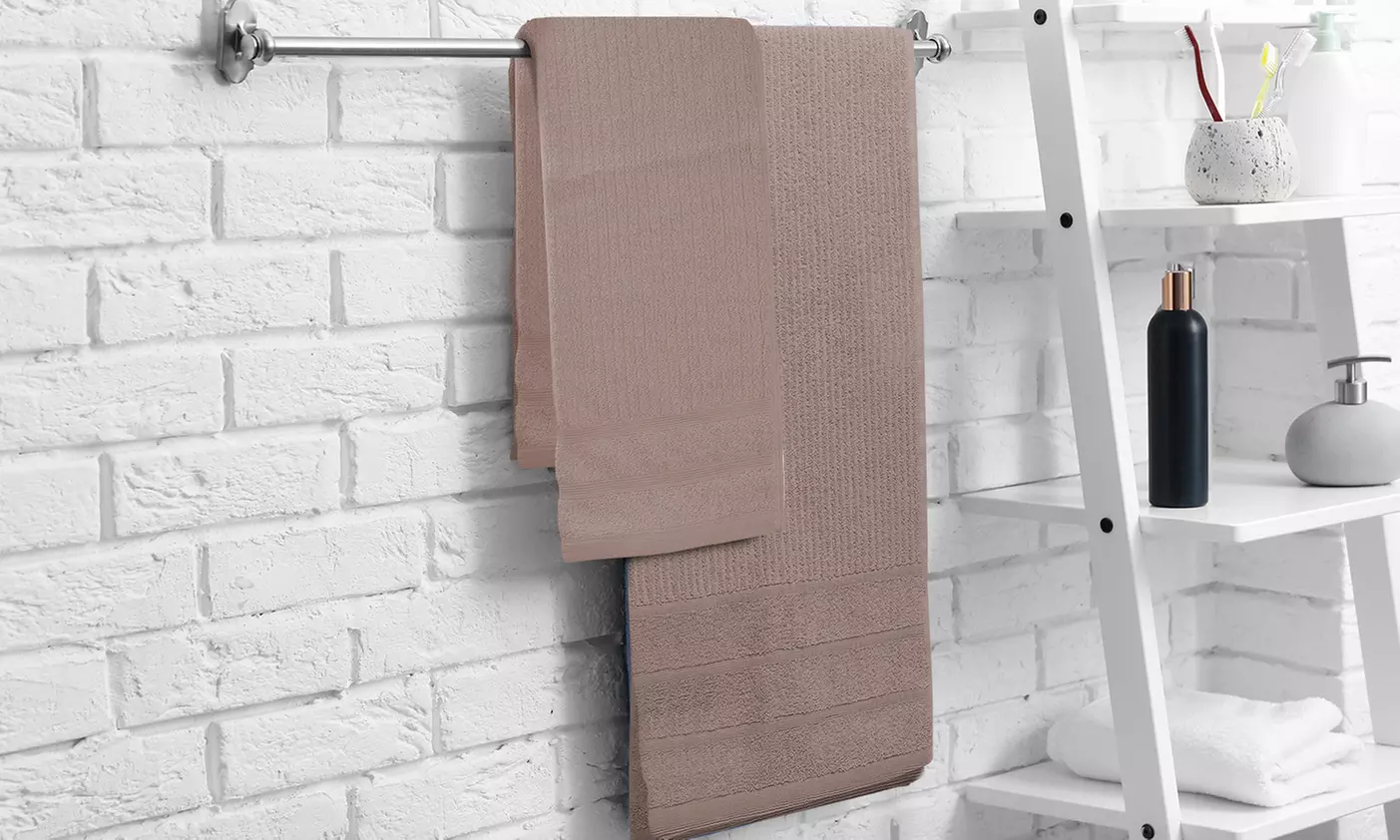 Royal Comfort Egyptian Cotton 8 Piece Towel Pack Granite, White & More