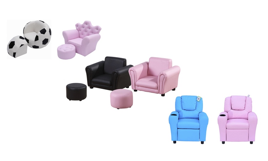 Image 1: Kids' Armchair Set