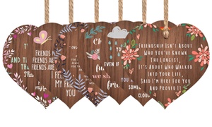  Wooden Heart Hanging Decoration 