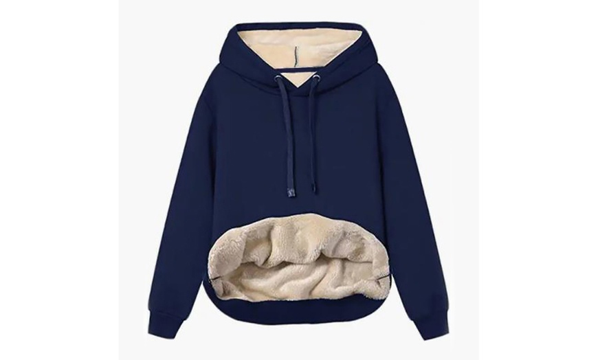 Image 4: Women's Fleece Hooded Thermal Sweatshirt 