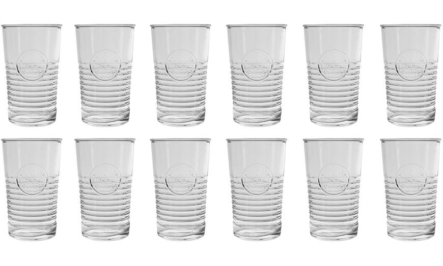 Image 4: 6 or 12 Bormioli Rocco 475ml Ridged Highball Glasses