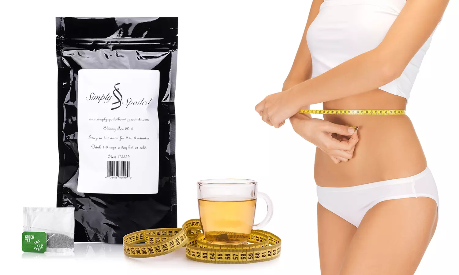 Simply Spoiled Flat Tummy All-Natural Vegan Detox Tea (60-Count) - Primary Image