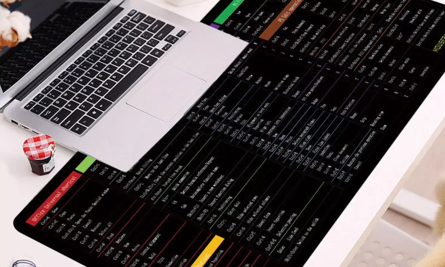 Muismat met toetsenbord shortcuts in model en maat naar keuze - Primary Image