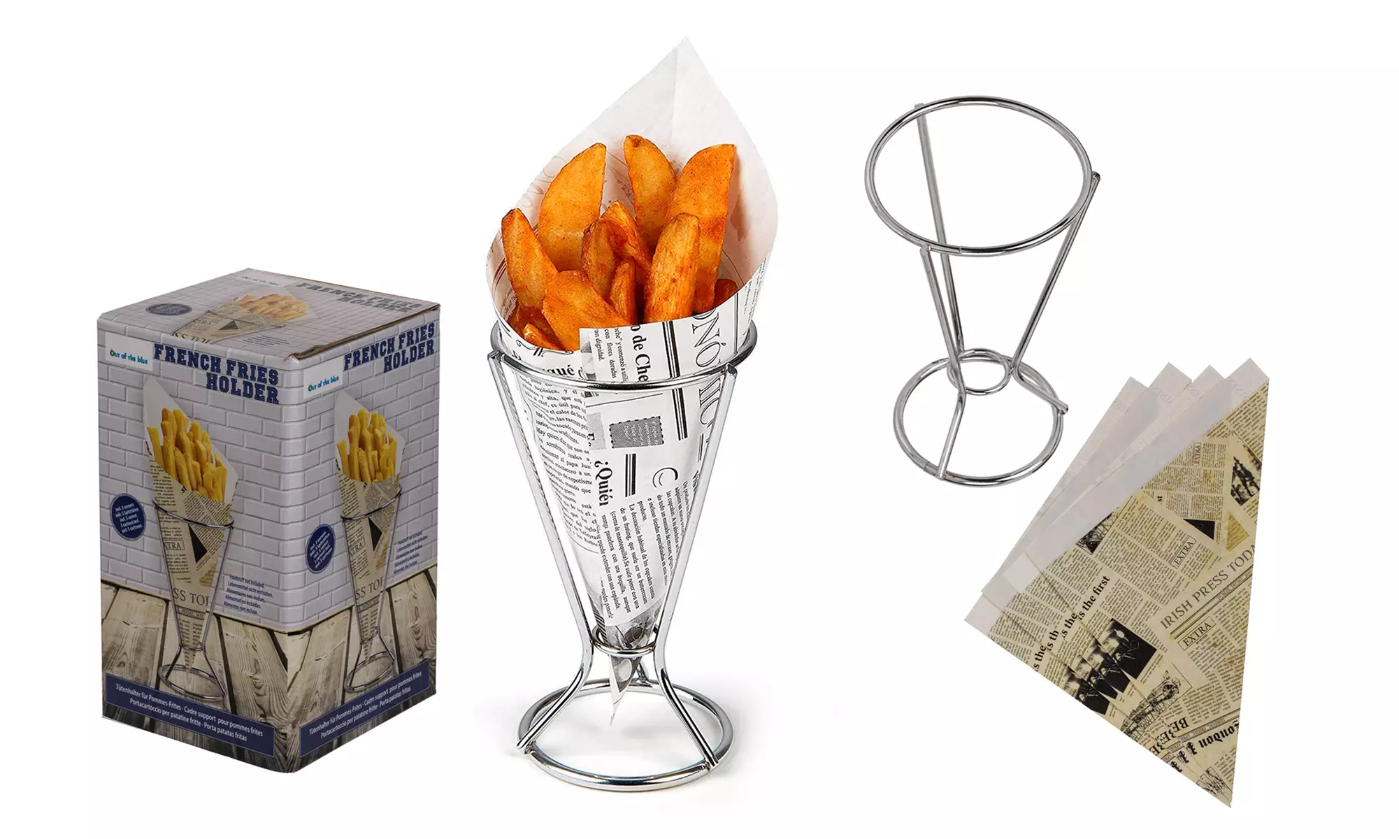 1, 2 ou 4 supports frites en métal - Primary Image