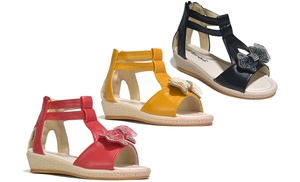 Girls' Open Toe and Ankle Strap Sandals