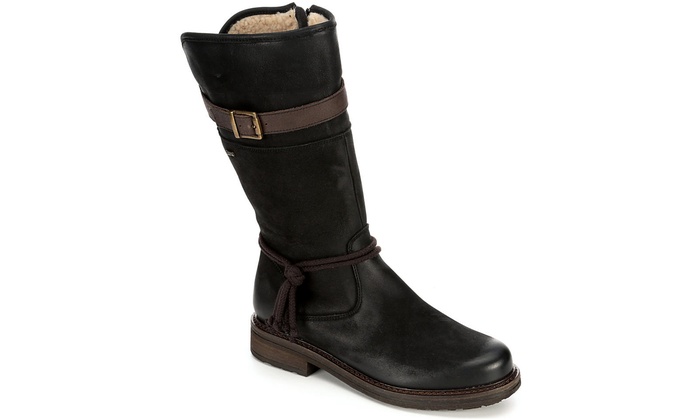 womens mid calf leather boots