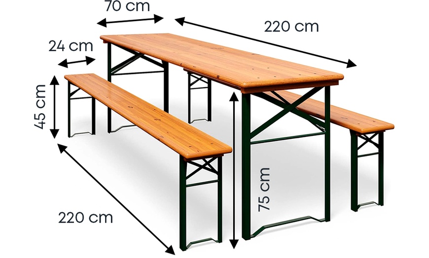 Image 4: Tavolo e Panche 100% Legno di Abete