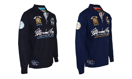 Polo Geographical Norway da uomo con maniche lunghe disponibile in 2 colori e 4 taglie