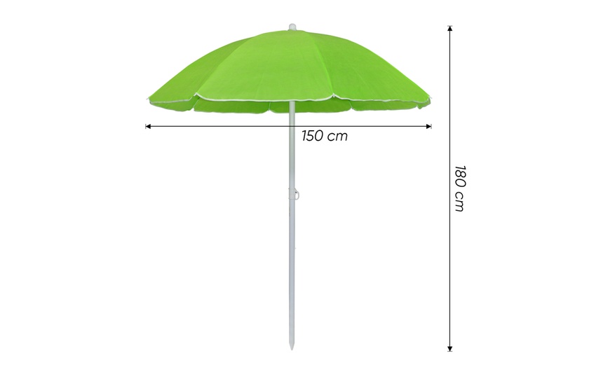 Image 11: Parasol de plage inclinable 150 cm de diamètre