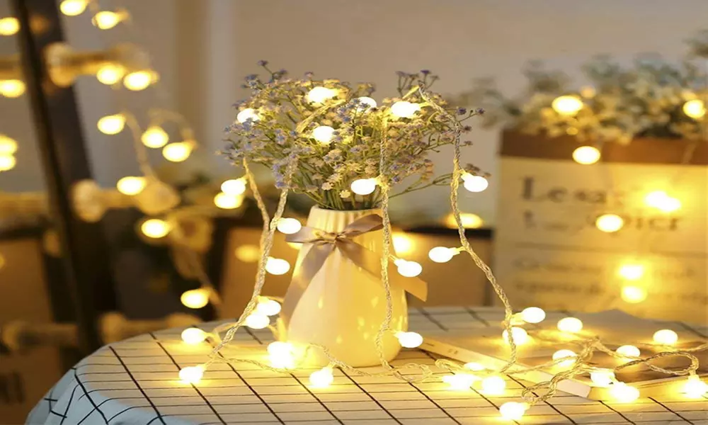 1 of 2 strengen led-verlichting met fairy globe-lampjes