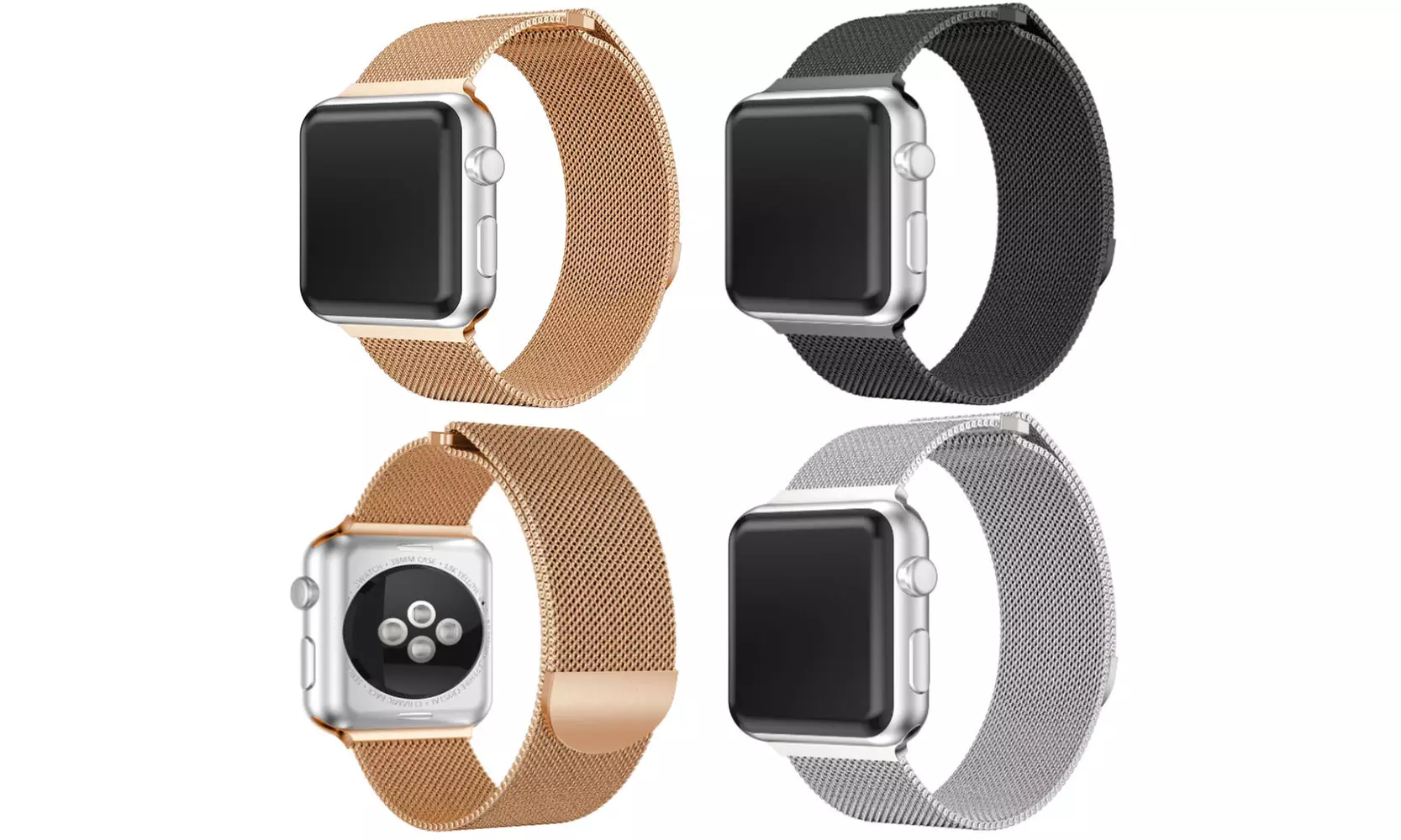 Stainless Steel Mesh Band for Apple Watch Series 1, 2, 3, and 4 - Primary Image