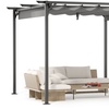 Image 3: Pergola with Retractable Sun Shade Canopy