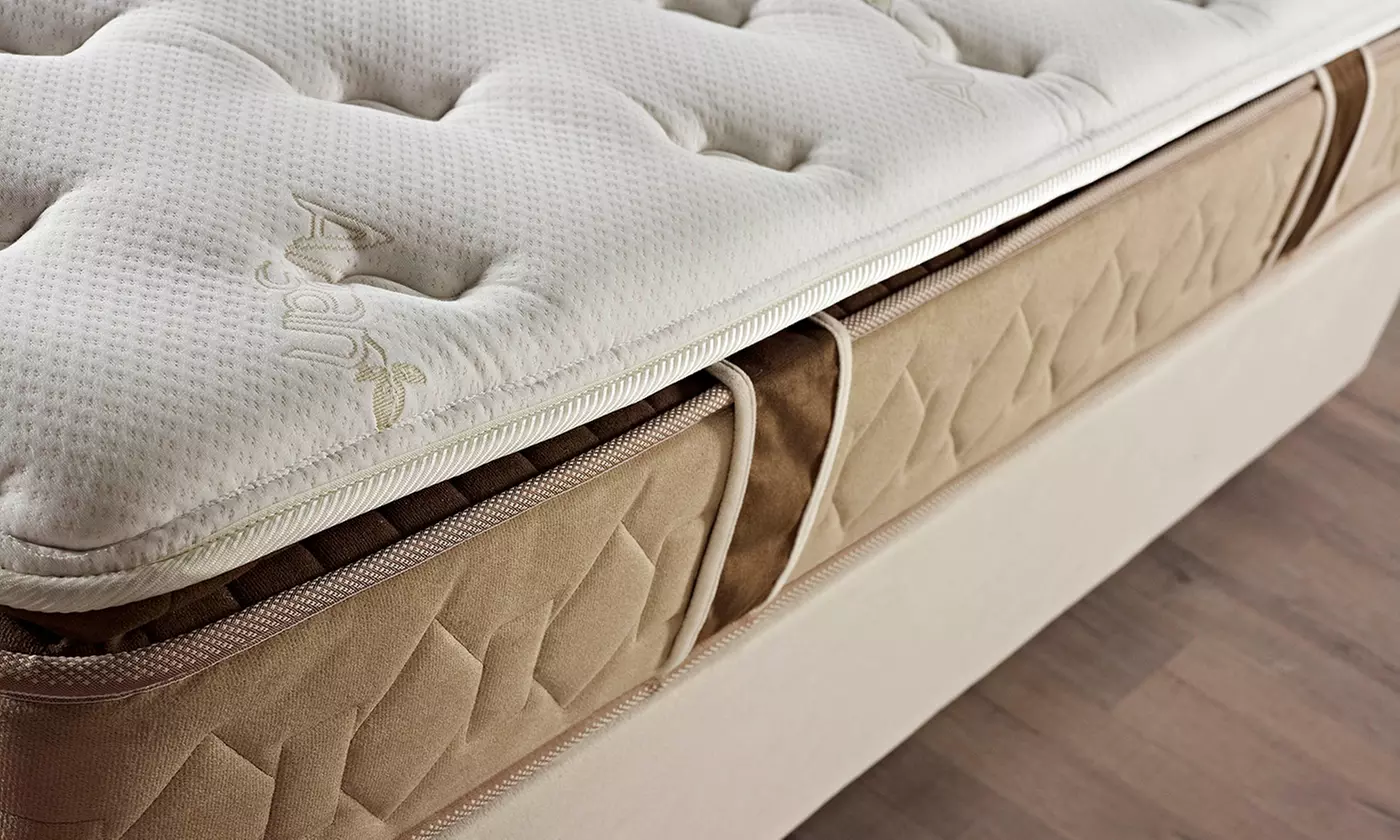 Matelas relaxant à l'huile d'argan Sampur, ressorts ensachés, accueil mémoire de forme, 30cm - Second Medium