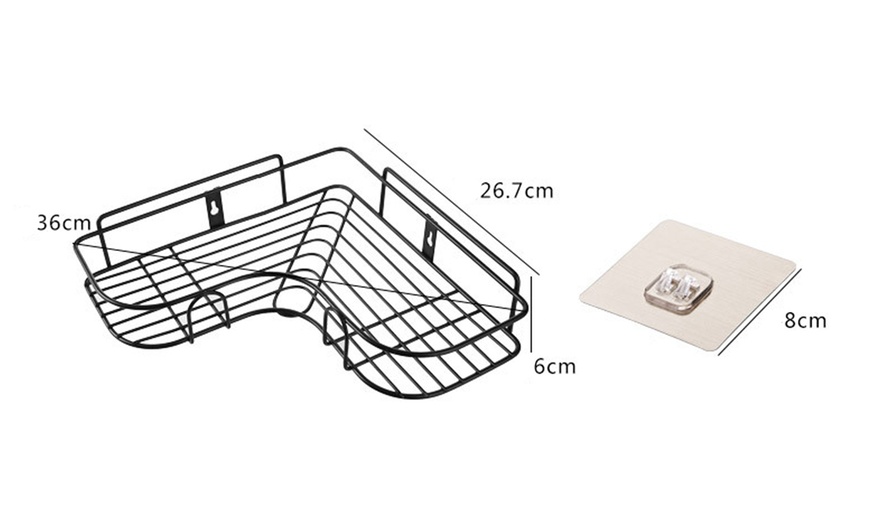 Image 7: Corner Triangular Storage Shelf