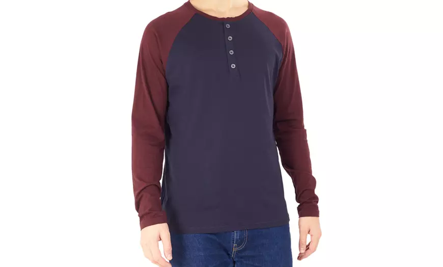 Image 6: Heren raglan top met ronde hals