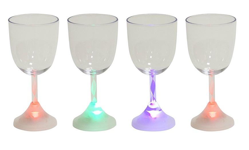 Image 2: Colour Changing LED Wine Glasses