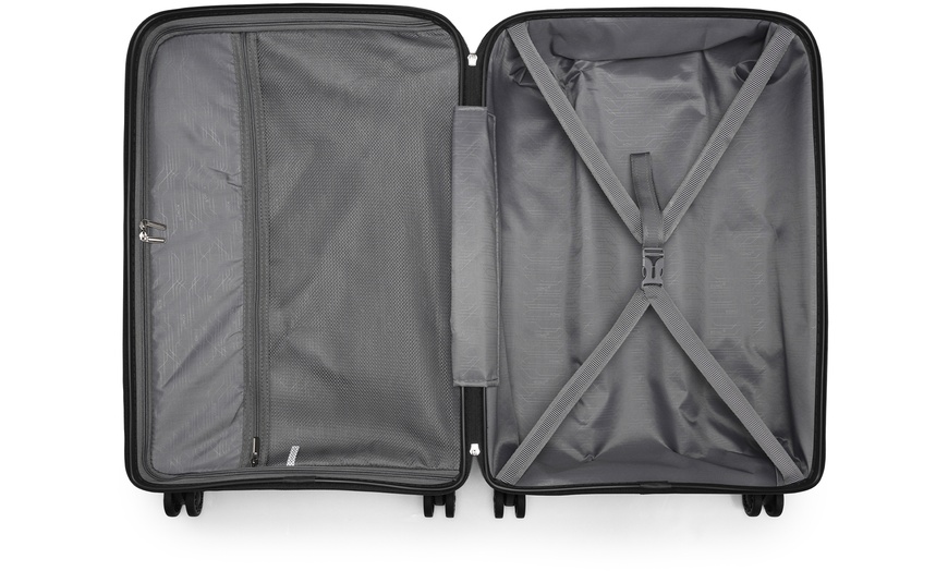 Image 21: KONO Three-Piece PP Hard Shell Suitcases With TSA Lock