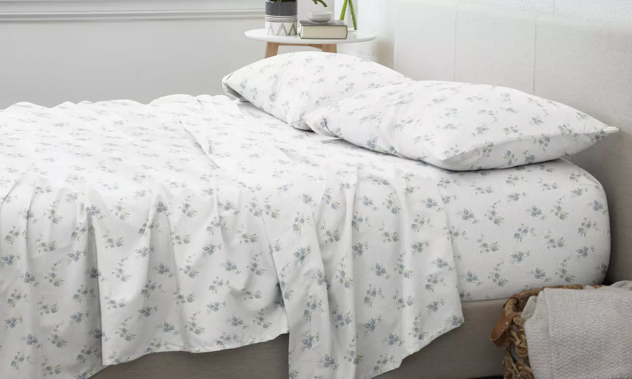 Home Collection Premium 4 Piece Ultra Soft Flannel Bed Sheet Set