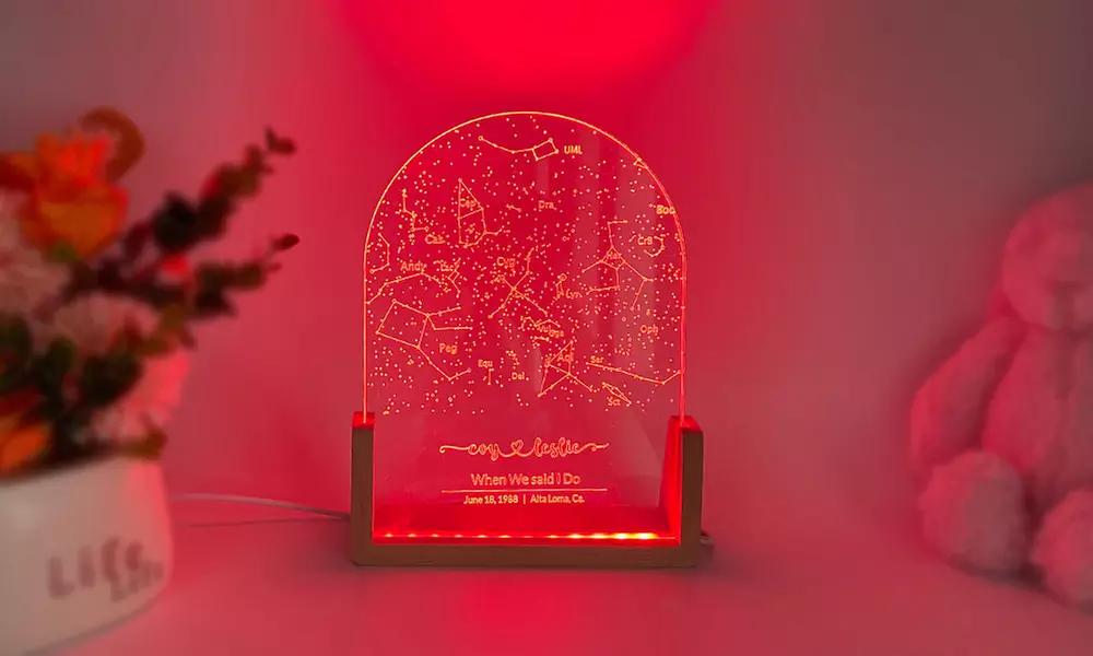 One or Two Custom Constellation Star Map Night Light