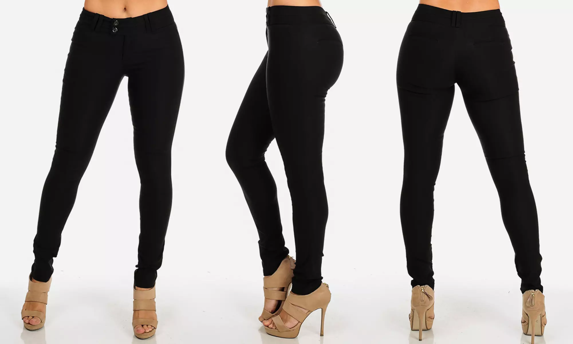 Junior's High Waist Tummy-Control Skinny Pants (Size M) - Primary Image