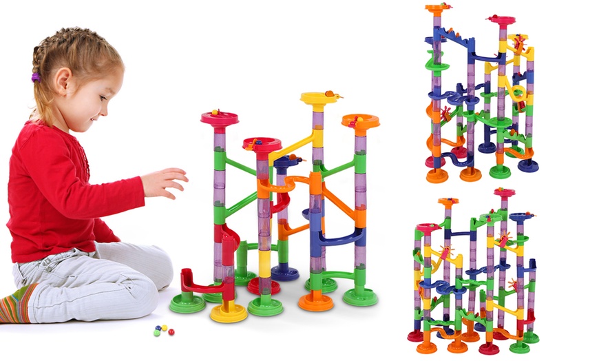 Image 1: 70-Piece Children's Marble Runs