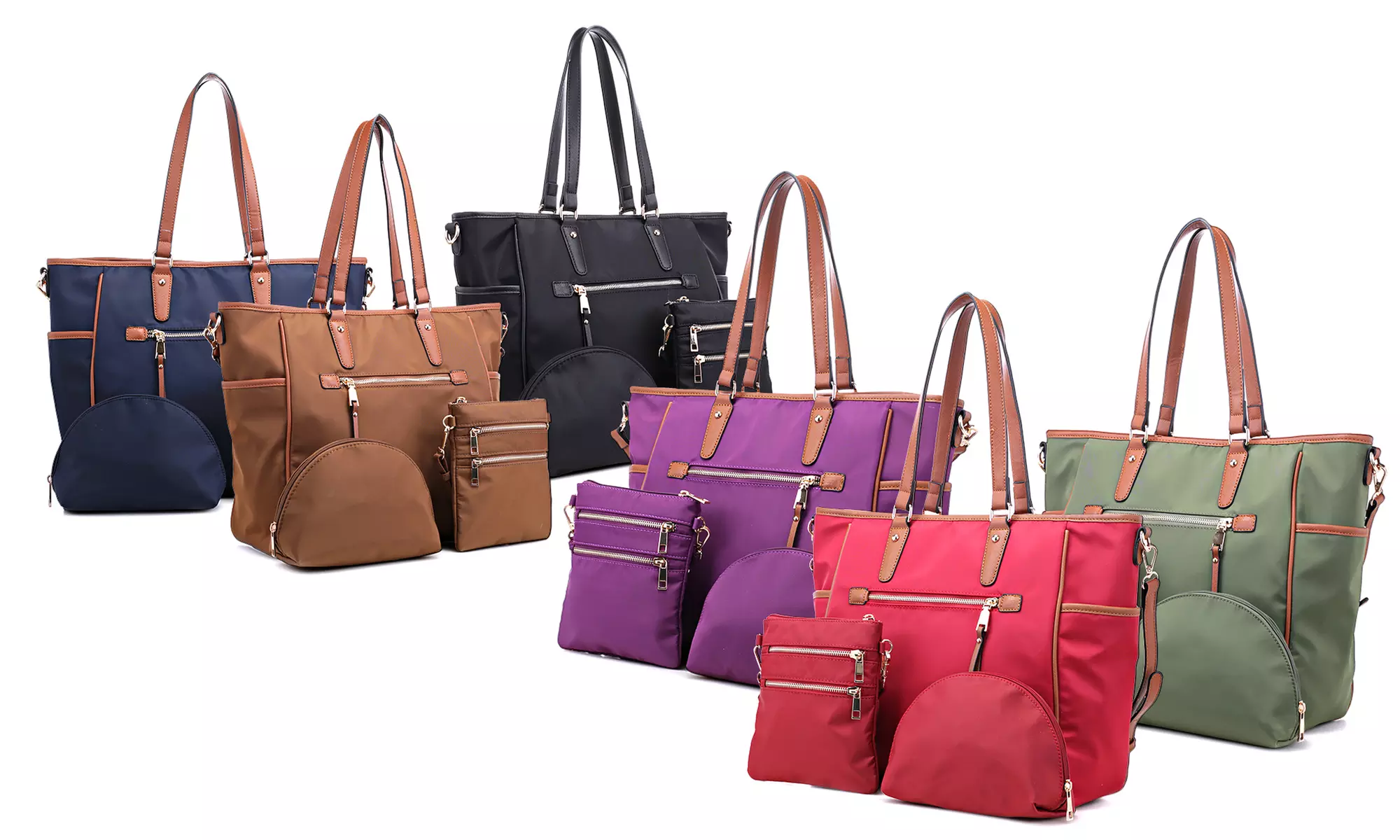 MK Belted Collection by Marco Nylon Handbag Set (3-Piece) - Primary Image