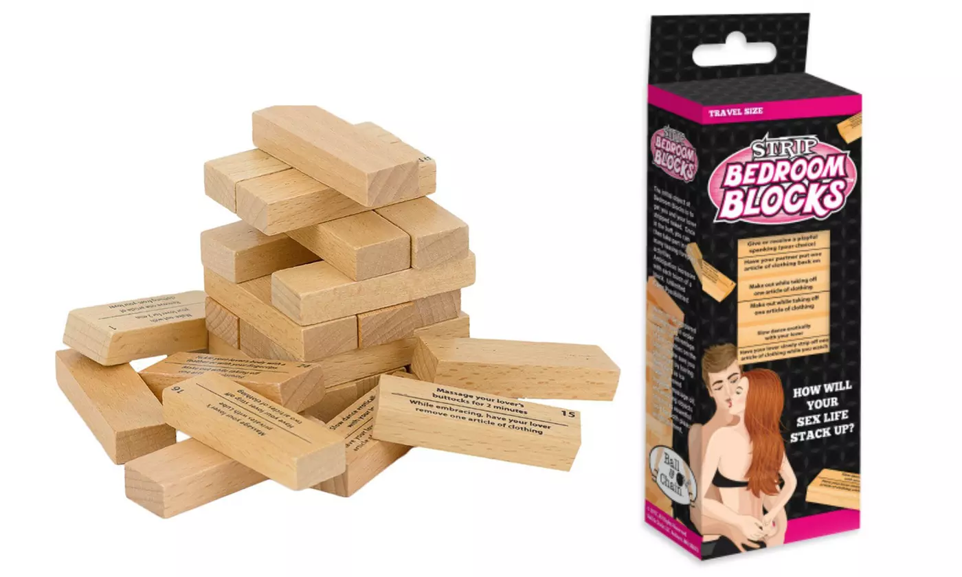 Strip Bedroom Blocks Travel-Size Erotic Game - Primary Image
