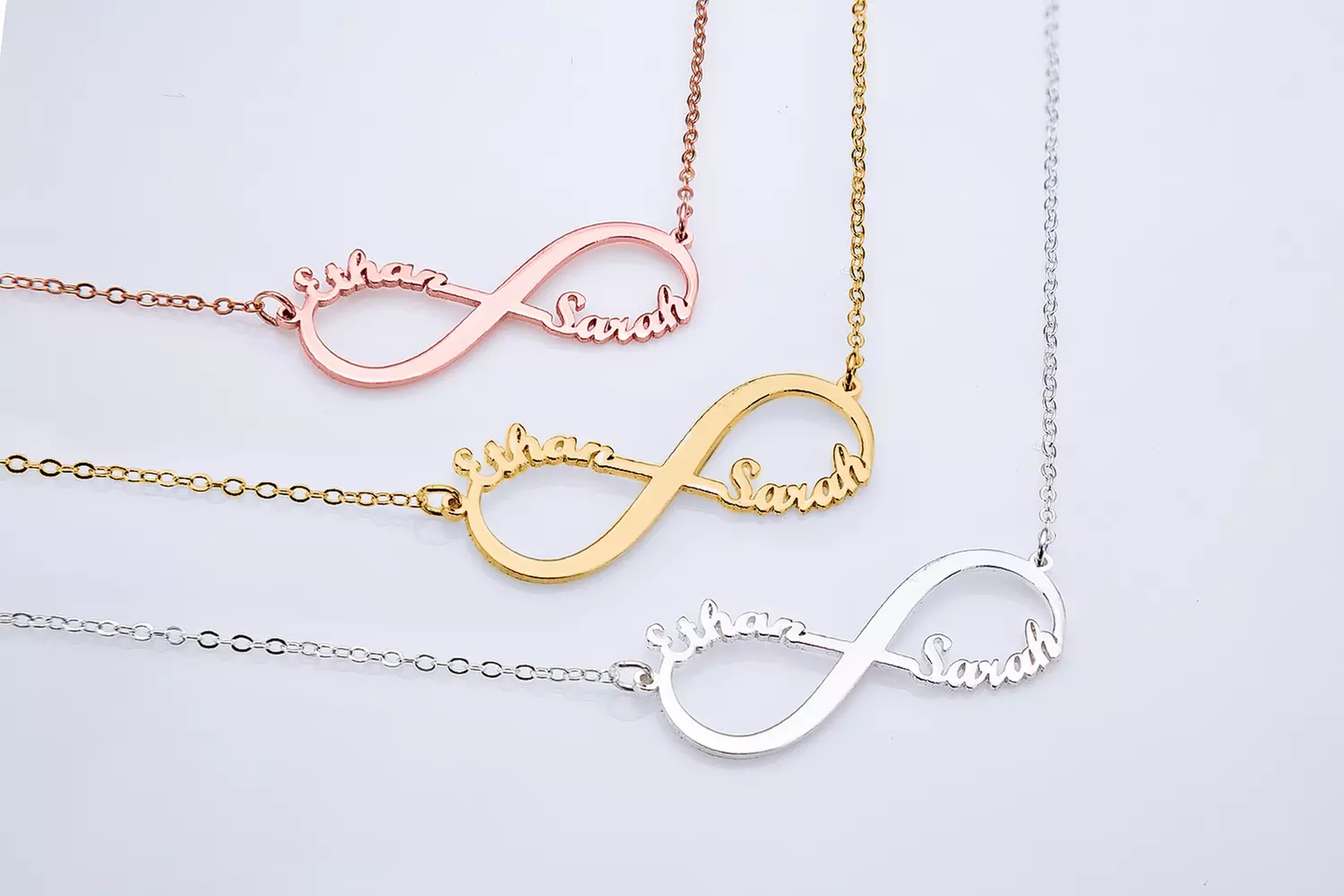  Silver, Gold, or Rose Gold Plated Infinity Name Necklace from MonogramHub (Up to 80% Off) - Primary Image
