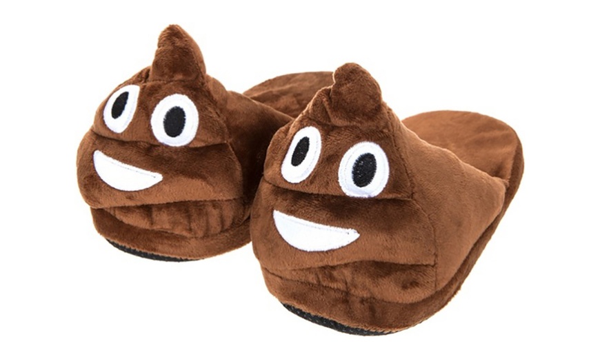 Image 3: Emoji Poop Slippers