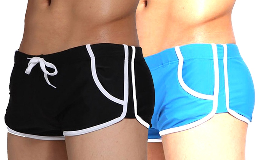 Image 9: Men's Slim Fit Swim Trunks