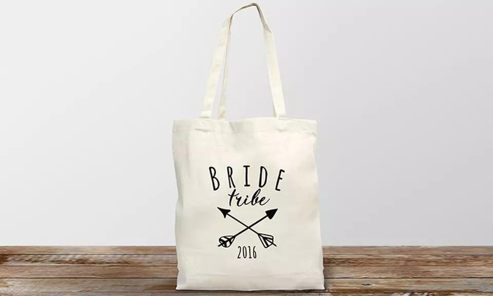 Discover GiftsForYouNow.com: Personalized Bride Tribe Tote Bags for All Your Bridal Party Needs, Up to 50% Off - Primary Image