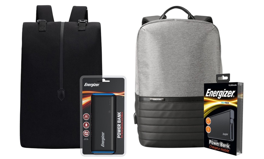 Image 1: Energizer Laptop Charging Bag with Power Bank