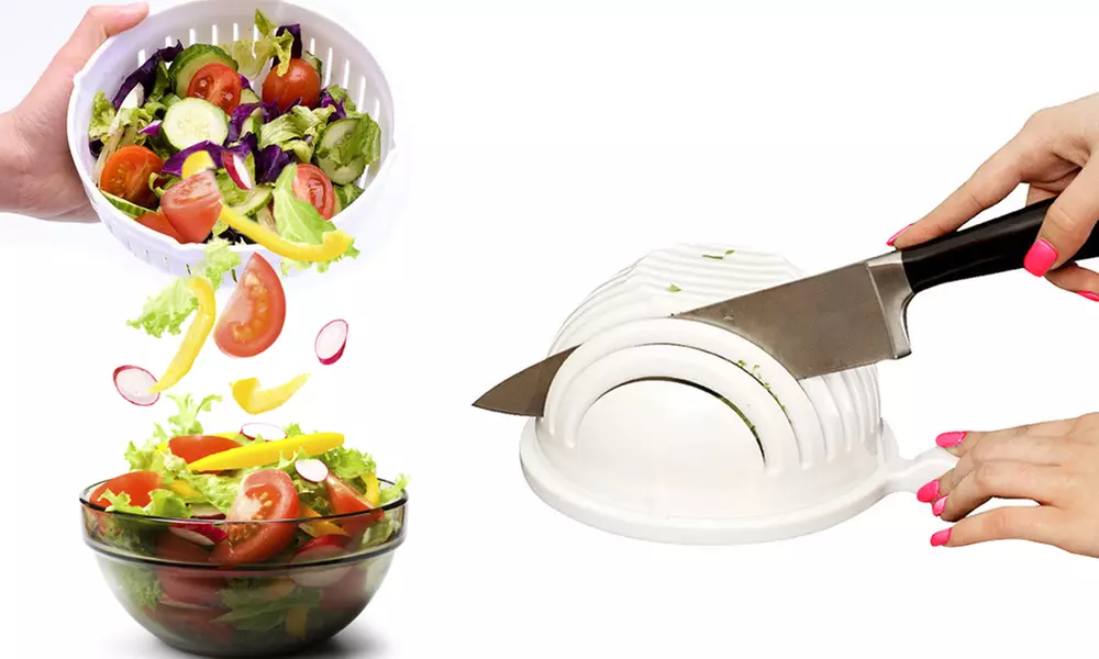 Salat- Obst und Gemüse Schneider Schüssel in Weiß - Primary Image