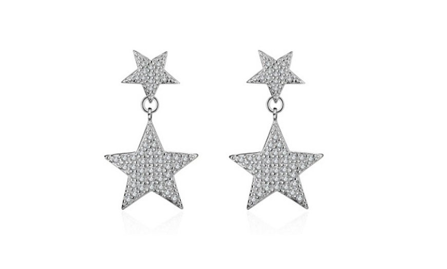 Image 7: Star Drop Earrings Crystals From Swarovski
