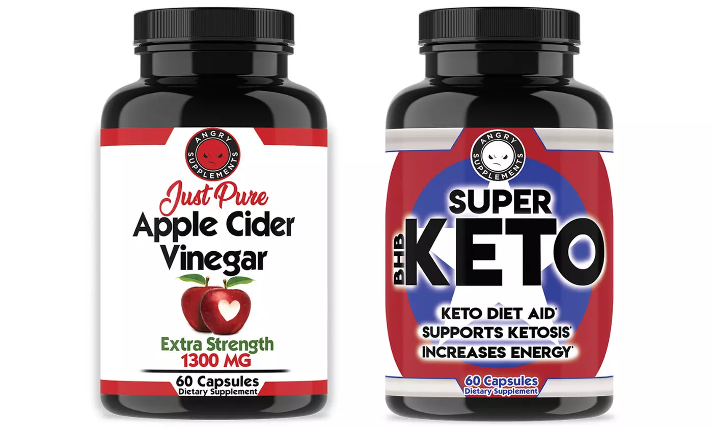 Angry Supplements Apple Cider Vinegar Pills and Super Keto BHB (2-Pk.) - Primary Image