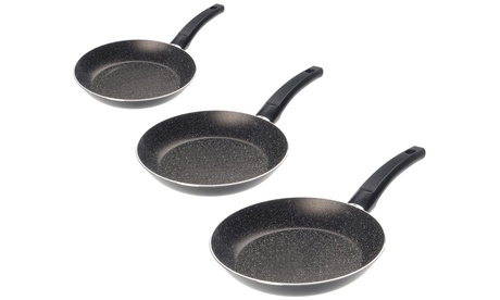 Set di 3 padelle antiaderenti Made in Italy Alluflon Moneta