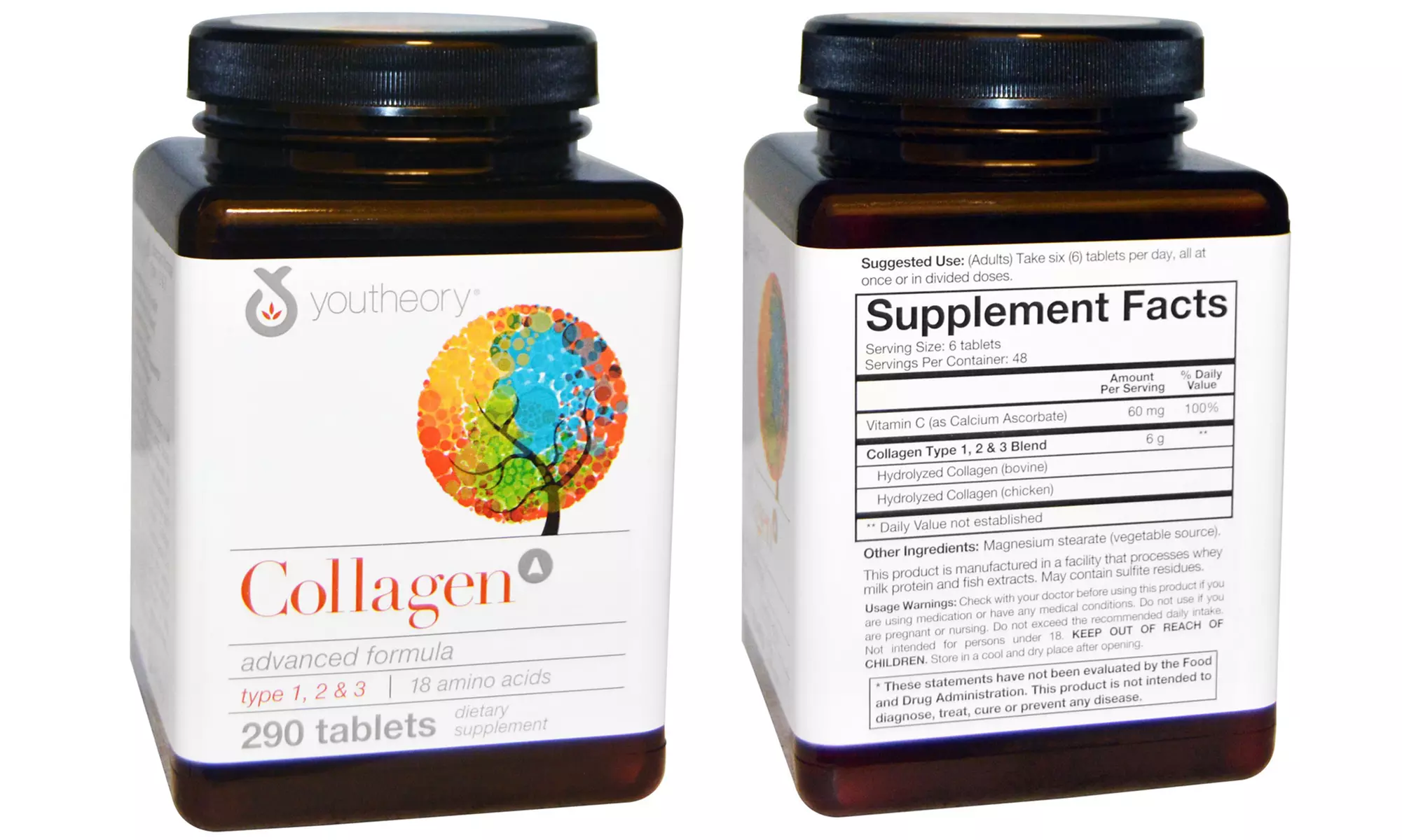 Youtheory Collagen Advanced Formula Type 1, 2, and 3 - Primary Image
