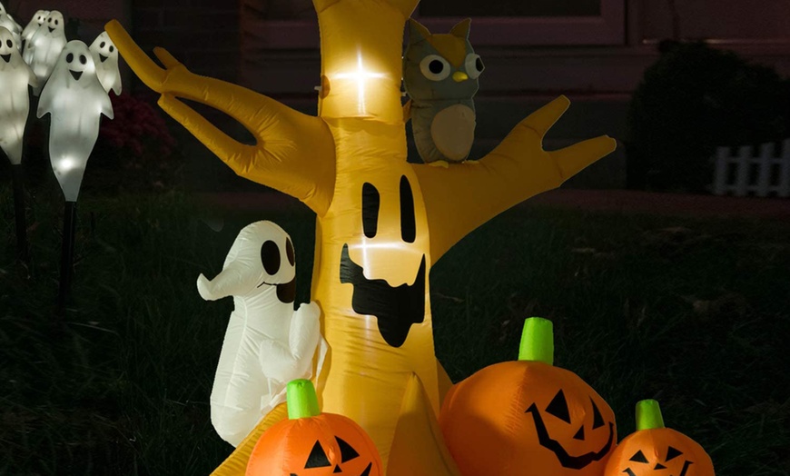 Image 2: HomCom Halloween Ghost Tree
