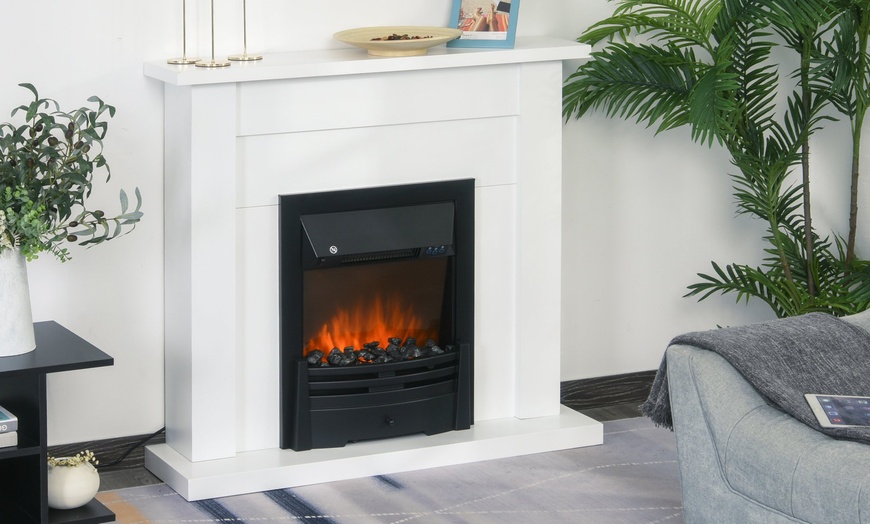 Image 100: HomCom Indoor Fireplace Heater