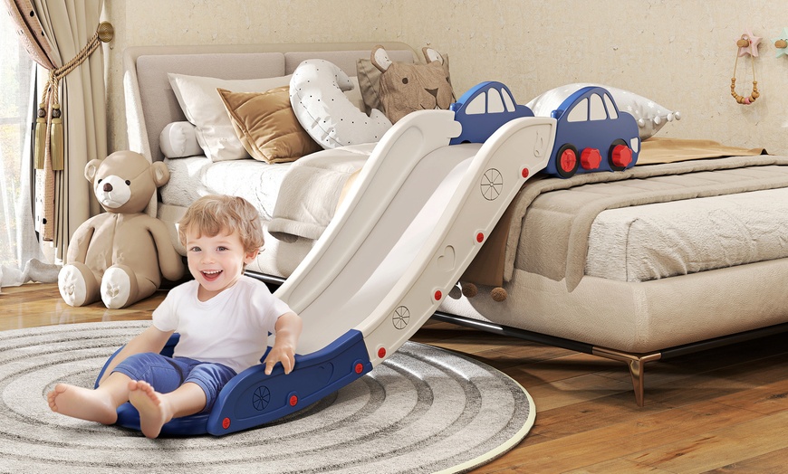 Image 5: Kids' Car Themed Indoor Slide for the Sofa or Bed