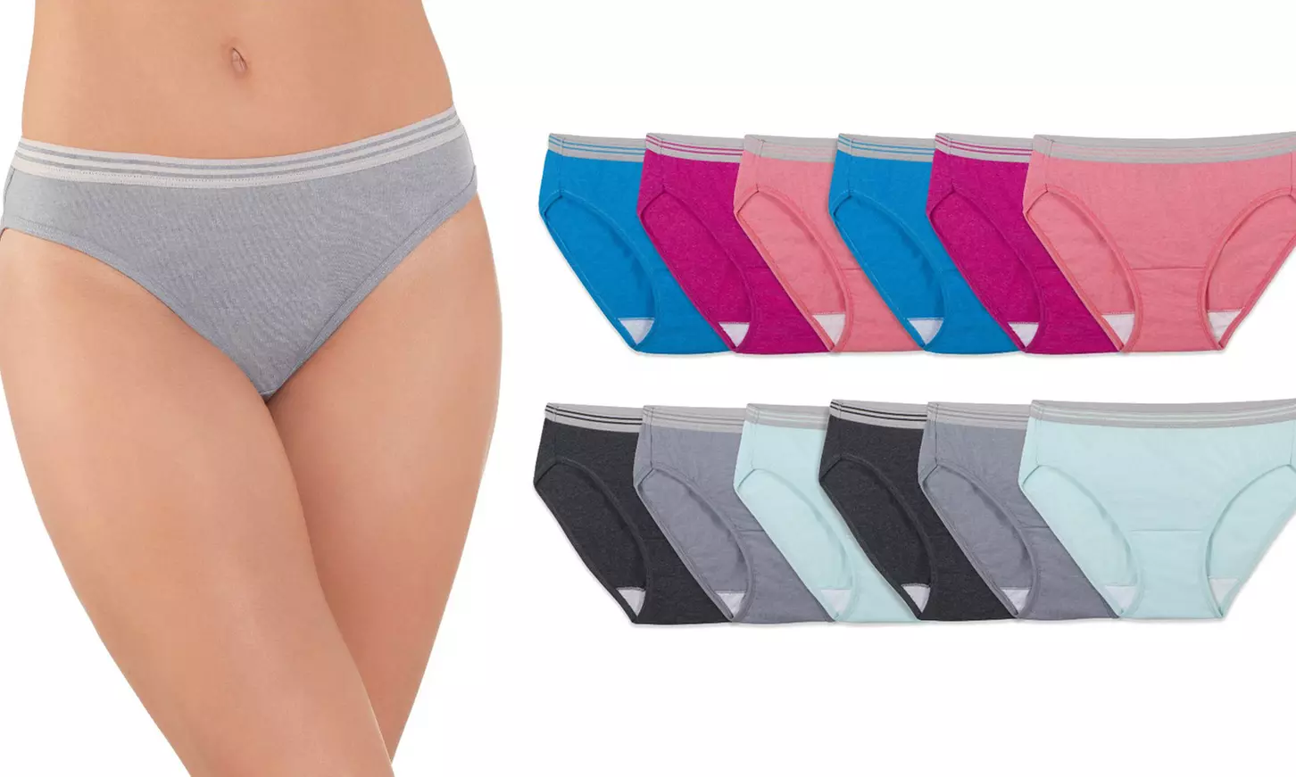 Fruit Of The Loom Women's Cotton Bikinis (12-Pack) - Primary Image