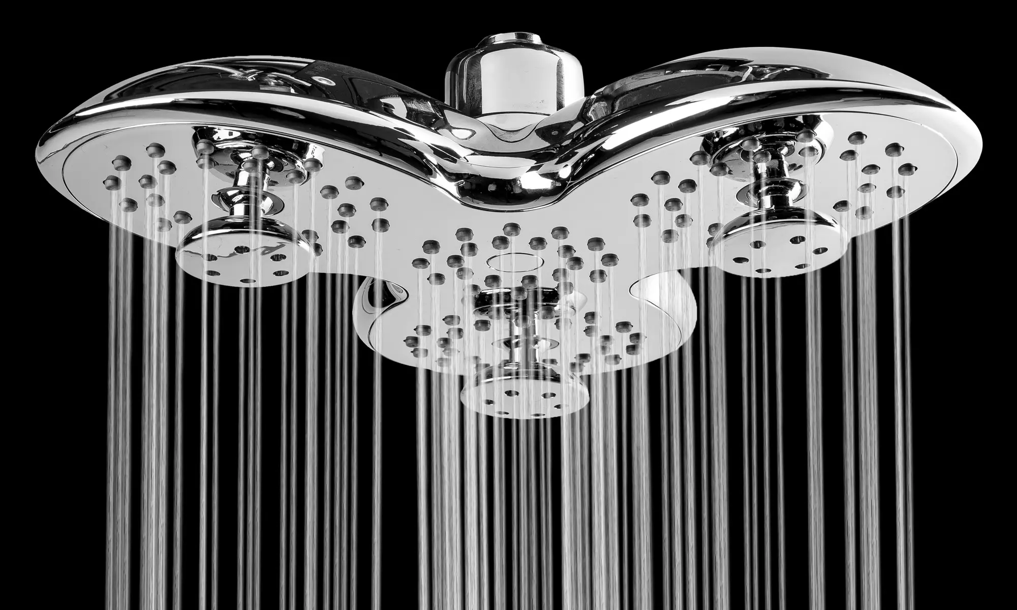 A-Flow Luxury 8” Showerhead With 3 Multi-Directional Massaging Jets - Primary Image