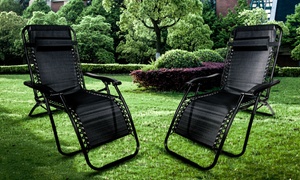 Set of Two Reclining Zero Gravity Chairs