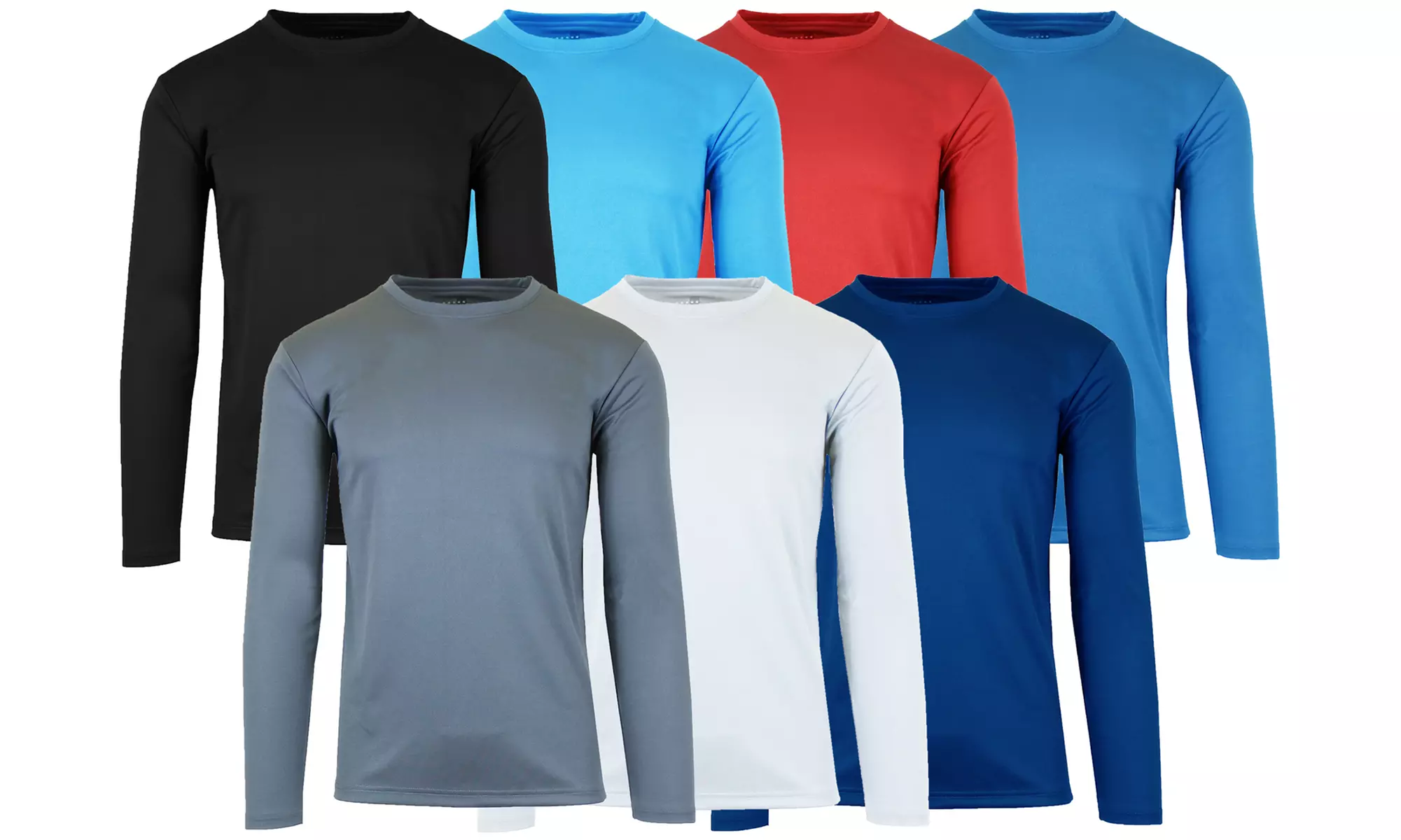 Men's Moisture-Wicking Peformance Crew Neck Tee (5-Pack; S-2XL) - Primary Image