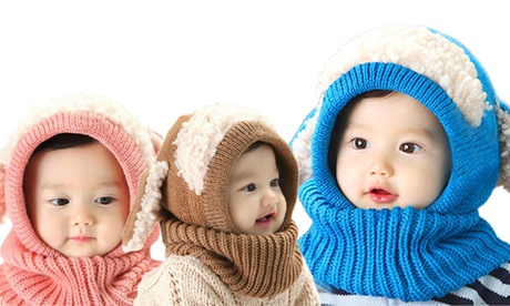 Bonnet pour bébé doux et chaud, forme oreilles de lapin