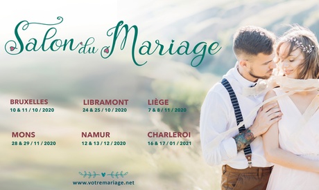 Early bird : 2 entrées pour le Salon du Mariage 2020 et 2021, ville et date au choix à 9,99 €