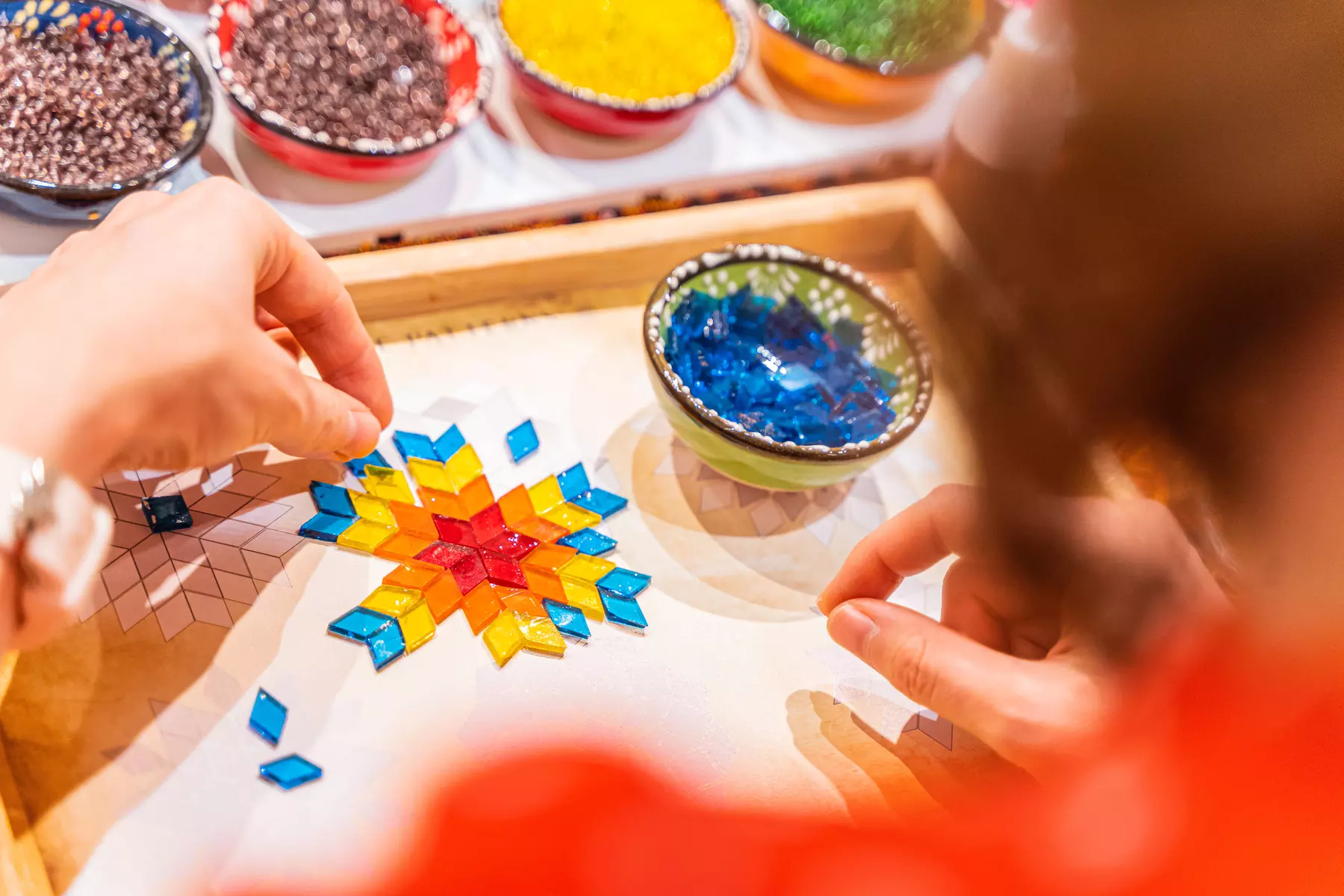 Mosaic Art Workshop with Candle Holder for Up To Four People