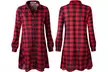 Doublju Women's Handkerchief Hem Plaid Shirt Dress. Plus Sizes Available. - Second Medium